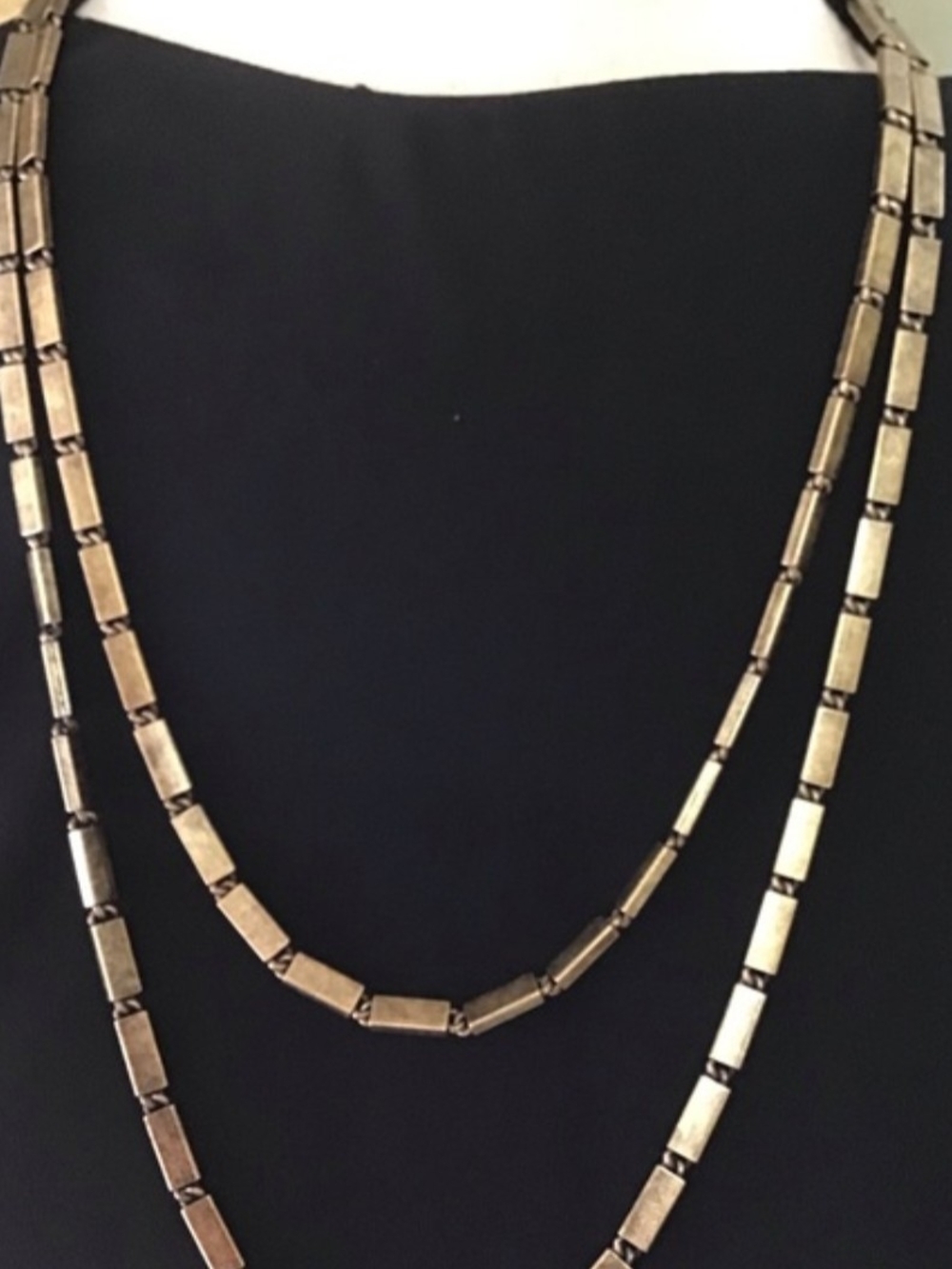 BaubleBar Gold-Tone Double Layer Bar Necklace